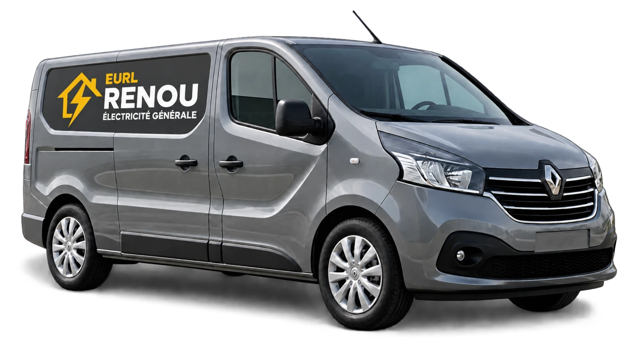 Illustration du Renault Trafic aux couleurs d’EURL RENOU Électricité
